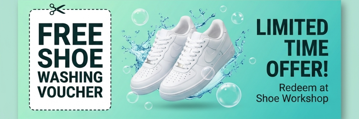 Voucher Gratis Cuci Sepatu
