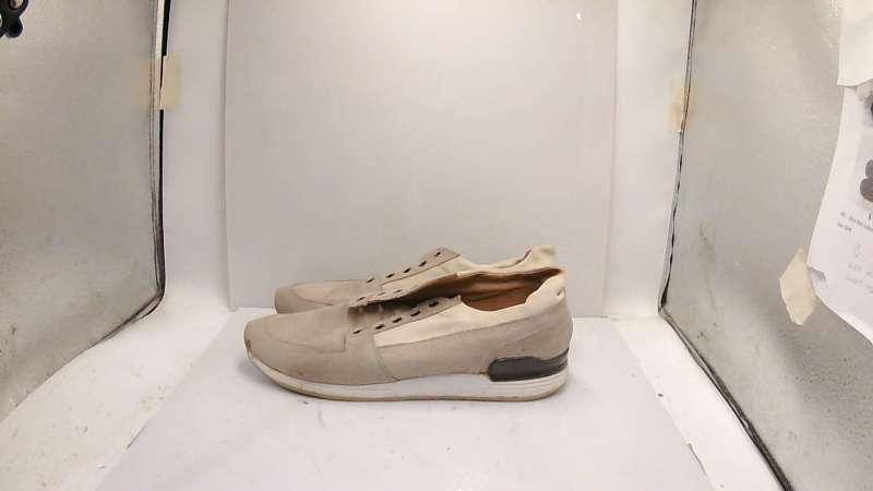 Sepatu Sneakers Kasual Suede Low-Top Cream/Grey